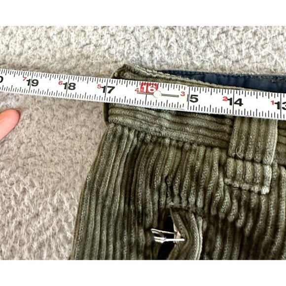 VTG Y2K Route 66 Corduroy Pants 34 x 30 Baggy Wide Leg Olive Green Cords Skater - Picture 3 of 16